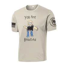 Load image into Gallery viewer, Forging Forward &quot;You Are Beautiful&quot; Sand Moisture Wicking T-Shirt
